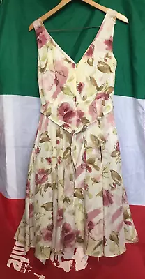 Buy Laura Ashley Size 10 Silk Cotton Lining Floral Dress China • 10£