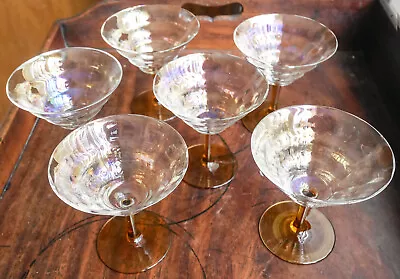 Buy Superior Set Of 8 Art Deco Lustre Champagne Glasses Perfect/mint  Condition • 75£