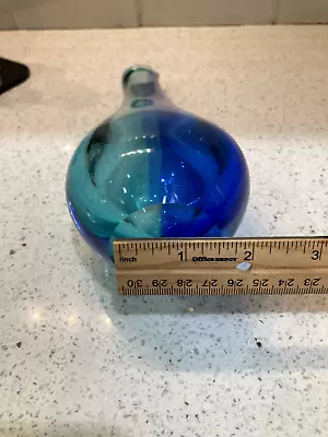 Buy Artcristal Bohemia Glass Design Crystal Vase Blue Aqua 8.25  Tall • 75.59£