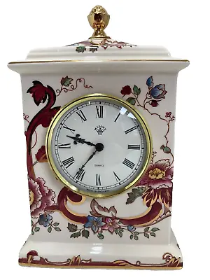 Buy Mason's Ironstone  Mandalay Red Quartz Clock 20cm X 13cm Excellent Condition • 29.99£