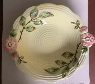 Buy Shorter & Son Hand Painted Bowl Flower Design In Cream • 20£