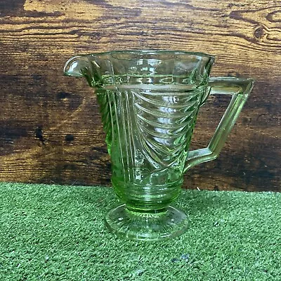Buy Vintage Sowerby Glass, Art Deco, Green Glass Water Jug/Pitcher C.1930's • 15.99£