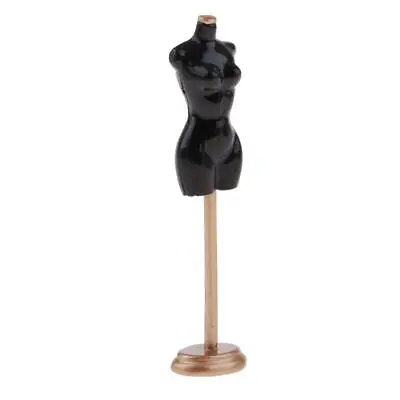 Buy 1/12 Scale Dolls House Miniature Mannequin Model Display Stand Decor Black • 5.93£