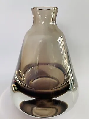 Buy Caithness Bud Vase Retro Glass Conical Vase - Smoky Base Graduating Clearer 4.5” • 6.45£