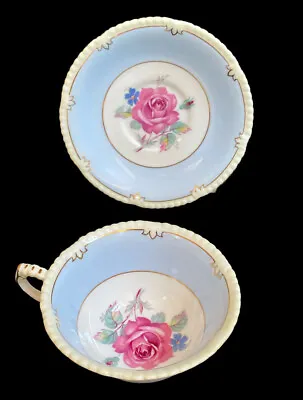 Buy Vtg Rare Paragon By Appointment Tea Cup & Saucer Pale Blue & Pink Cabbage Rose • 268.81£