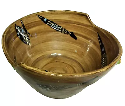 Buy MCM Italian Art Pottery Bowl Aldo Londi Bitossi Ceramic Italy 8-1/2  By 4-1/2  • 23.74£