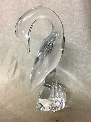 Buy Daum Made In France 13  Tall Crystal Sclupture EGRET HERON SWAN BIRD STORK CRANE • 380.37£