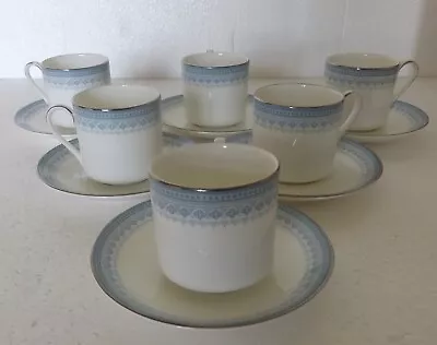Buy Set Of Six Royal Doulton Lorraine H5033 Coffee Cups & Saucers • 25£