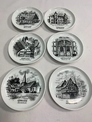 Buy Antique Lot Of 6 Kaiser W Germany Porcelain Coasters 4  Dish - GUTERSLOH Scenes • 23.02£