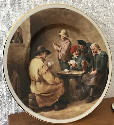 Buy FENTON China Plate - A GAME OF CARDS - Print Of Painting By David Teniers. • 20£