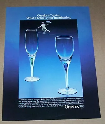 Buy 1986 Print Ad - Orrefors Erika Lagerbielke Crystal Glass Glassware Advertising • 6.64£