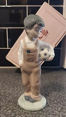 Buy Fabulous 1988 NAO By Lladro Figurine   Wanna Play Boy With Football   BNIB • 20£