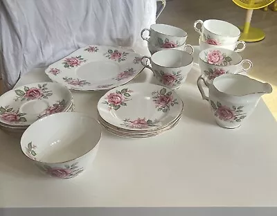 Buy Vintage Adderley Fine Bone China Rose 20 Peice Tea Set Collectable Gift Classic • 54.99£