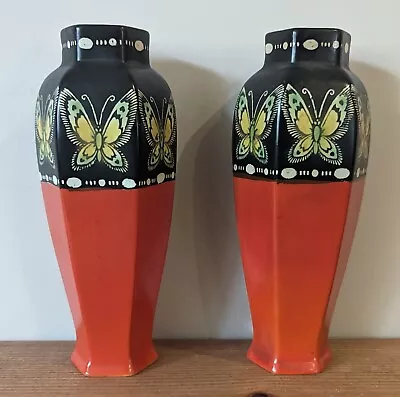 Buy SHELLEY Beautiful Pair Of Antique Vases Circa 1920. VGC. • 26.95£