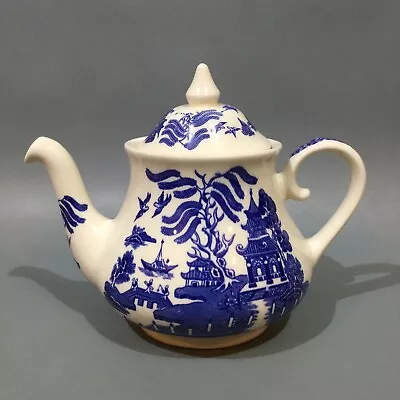 Buy English Ironstone Tableware “ Old Willow “ Blue & White Tea Pot • 19.95£