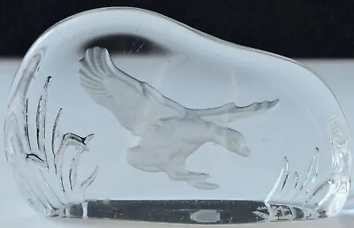 Buy Vintage Wedgwood Crystal Glass Paperweight Duck In Flight • 12.99£