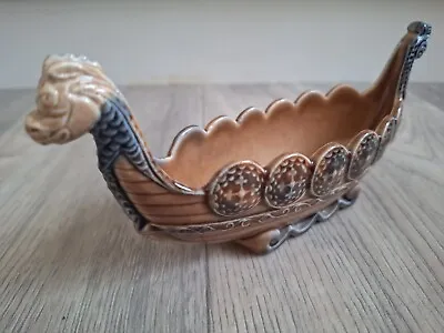 Buy Wade Pottery Dragon Viking Ship, Brown, 19cm • 5£