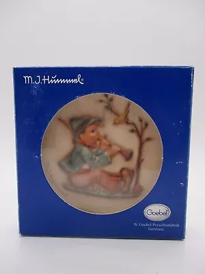Buy Vintage Hummel Goebel Miniature 8cm Porcelain Plate #1163 'Singing Lesson' • 5£