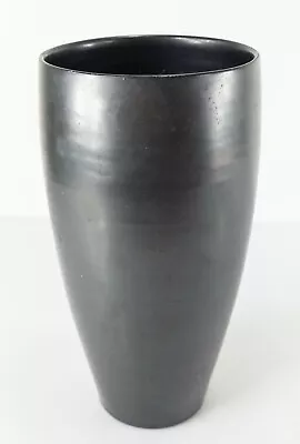 Buy Vintage Mid Century Modern Matte Black Glazed French Art Pottery Vase • 144.44£