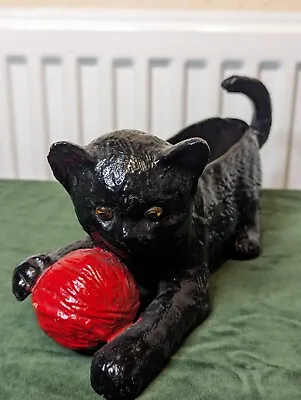 Buy Vtg Bretby Pottery Black Cat With Yarn Ball Figure • 15.99£