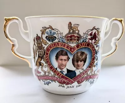 Buy Large Fine Bone China Loving Cup Charles & Diana Wedding 1981 • 12£