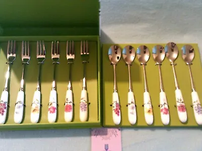 Buy 6 Tea Spoons  + 6 Cake Forks-  Perfect  With  Royal Worcester Tea Sets • 21.99£