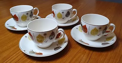Buy Vintage Johnson Bros, Gay Fantasy Tea Set Cups & Saucers C1960s • 24.99£