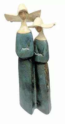 Buy Lladro 2 Nuns Rosaries Dark Blue GRES Finish Fulgencio Garcia 2075 Figurine, Exc • 142.08£