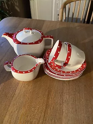 Buy Vintage Stylecraft By Midwinter Red Domino Tea Set • 60£