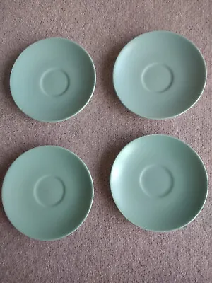 Buy Poole Twintone - Ice Green & Seagull - Retro Vintage Tableware 4 Saucers 6   • 3.99£