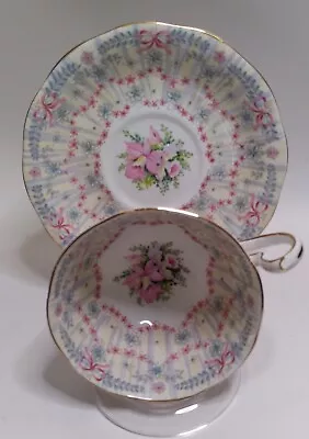 Buy Royal Bridal Gown Queen Anne Teacup & Saucer 1949 Bone China England Pink Orchid • 41.74£