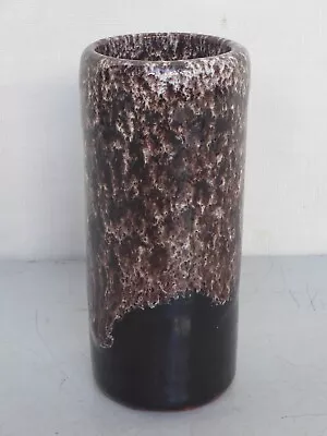 Buy Old Vase Ceramic 60s 70s 11.9 Cm High Brown Running Glaze Mid Century • 15.57£