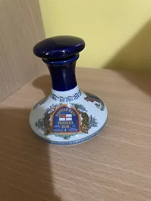 Buy British Navy Pusser's Rum Nelson Ships Decanter Flat Base Wade Pottery EMPTY 5cl • 9.99£