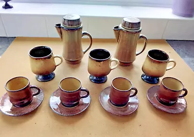 Buy Vintage Creigiau Studio Pottery 4 Coffee Cups And Saucers Ect Welsh Cardiff • 25£
