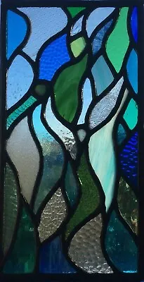 Buy Stained Glass Window Panel Sea Colours Sea Glass Traditional Exterior Interior • 349£