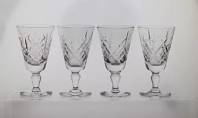 Buy 4 Royal Doulton Cut Glass Julia Pattern Sherry Glasses  • 34.95£