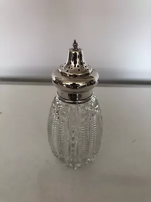 Buy Cut Glass Sugar Shaker With A Staerling Silver Top (london 1928) • 34£