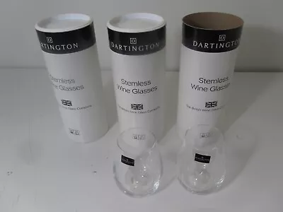 Buy Dartington 6 X Stemless Wine Glasses New Unused • 30£