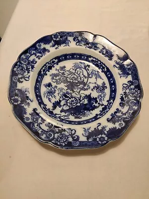 Buy FLOW BLUE OLD BENTICK STONE WARE J.R. FLORAL CAULDON ENGLAND 8.75  Lunch PLATE • 13.30£