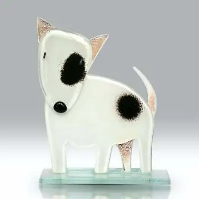 Buy Nobile Glassware White Bull Terrier Glass Dog Ornament 2008-19 • 36.50£