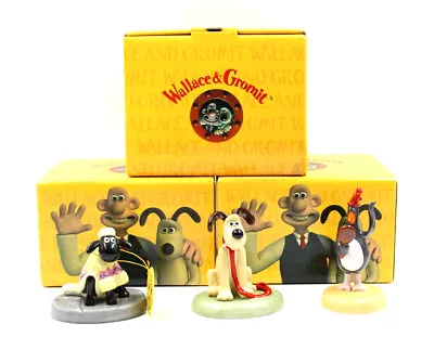 Buy 3x COALPORT 'Wallace & Gromit' FIGURINES Inc. Happy Birthday Gromit BOXED - BD4 • 35.89£