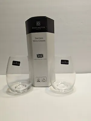 Buy Dartington Crystal Stemless Wine Glasses - 2 Glasses Brand New • 14.23£
