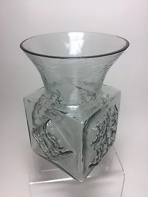 Buy A Vintage 1960's Dartington Midnight Glass Vase Designed By Frank Thrower • 15£