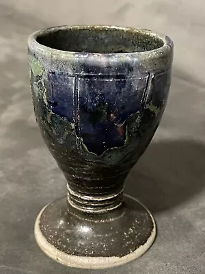 Buy Unusual Glaze Studio Pottery Goblet Stoneware  • 7.99£