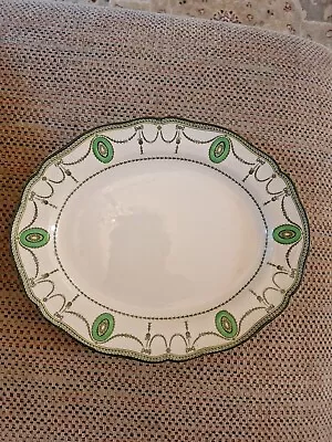 Buy ANTIQUE Royal Doulton Green COUNTESS  523784 Small Oval Platter 11.5  • 14£