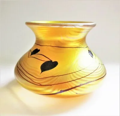 Buy SALE  A Signed Richard P Golding,Okra Iridescent Art Glass Vase Sculpture • 125£