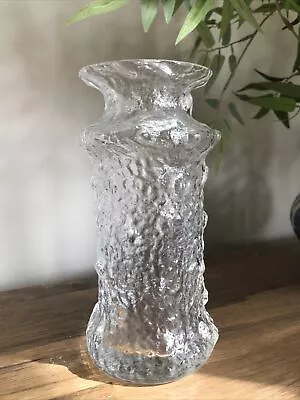 Buy Iittala Finland Glass Vase 1970s Robus Ice Texture Timo Sarpaneva Nordic Design • 24.99£