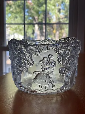 Buy Kosta Boda Rhapsody Bowl Art Glass Sweden Dancing Couple Ostergotland Vintage • 14.38£