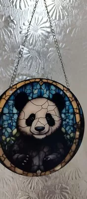 Buy Beautiful Panda Stained Glass Effect  Sun Catcher - Gift Idea NEW • 2.50£