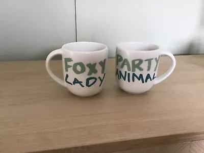 Buy Royal Worcester Jamie Oliver Cheeky Mug X 2 Party Animal & Foxy Lady • 14.99£